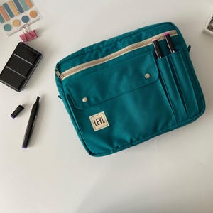 Canvas Planner Pouch with Zipper, Travel Journal Pouch, Stationary Pouch, Organizer Pouch for Journal Accessories Storage,