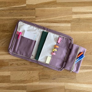 Canvas Zipper Pouch for A5 Notebook,( and All Notebook) Organizer Notebook Cover, Journaling Accessories for Stationery Lovers, Book Cover