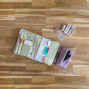 Canvas Fabric A5 Notebook Pouch with Multi Pockets, ( for All Notebook), Sketchbook Cover, Planner Pouch, Notebook Cover