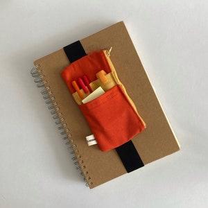 Planner Pen Pouch with Elastic Band, JournalPen Holder, Organizer Notebook Pencil Pouch, Adjustable Pencil Case, for A6, A5, A4, B6, B5