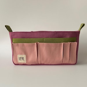 Canvas Stationery Pouch with Removable Dividers, Organizer Pouch, Planner Pouch, Journal Accessories, Utility Pouch, Art Supplies Pouch