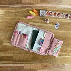 Astuccio per agenda con cerniera in tela per quaderno A5, custodia per quaderno organizer, custodia per diario, custodia per agenda, calendario per pianificatore di viaggio, diario