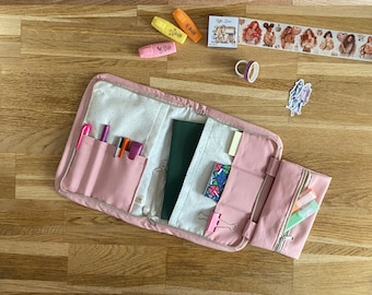 Canvas Zipper Planner Pouch for A5 Notebook, Organizer Notebook Pouch Cover, Journal Case, Planner Case, Travel Planner Calendar, Journaling