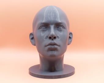 Female Realistic Head Bust | Portrait Reference Tool | Multiple Sizes