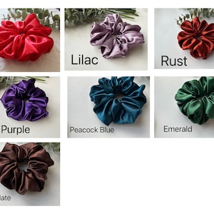 Jumbo Charmeuse Satin Scrunchie, Oversize XXL Large Scrunchies ...