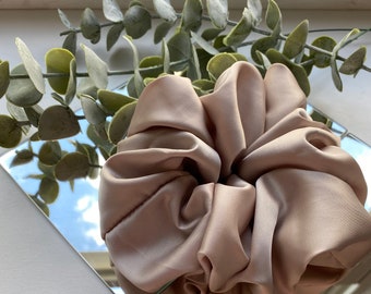 Jumbo Satin Scrunchies, Oversize XL Large Big Scrunchies, Handmade Hair Tie Accessories Christmas Holiday Gift for Her