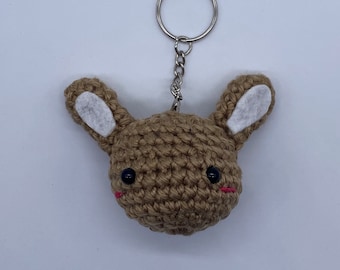 Bunny Rabbit crochet keychain cute Amigurumi accessory