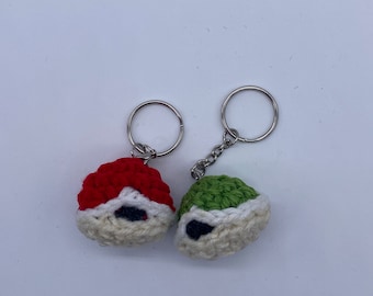 Koopa shell crochet keychains Amigurumi accessory