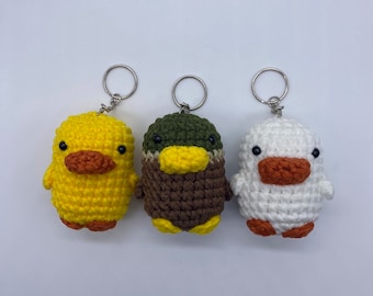Duckie loaves crochet duck keychain Amigurumi accessories