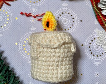 Candle Crochet Ornament Christmas Amigurumi Decoration