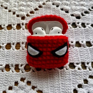 Spidey Mask Crochet AirPod Case