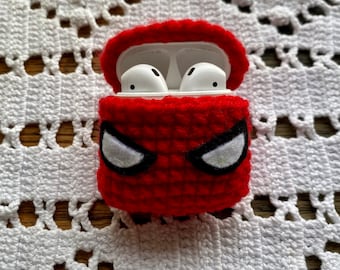 Spidey Mask Crochet AirPod Case