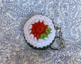 Maki Crochet Keychain Sushi Roll Amigurumi