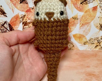 Otter crochet keychain