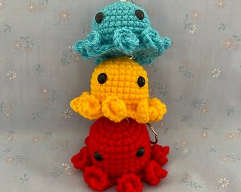 Octopus Crochet Keychain Amigurumi Accessory