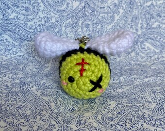 Zombee Crochet Keychain Amigurumi Accessory