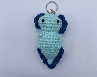 Axolotl Crochet Keychain Amigurumi Accessory