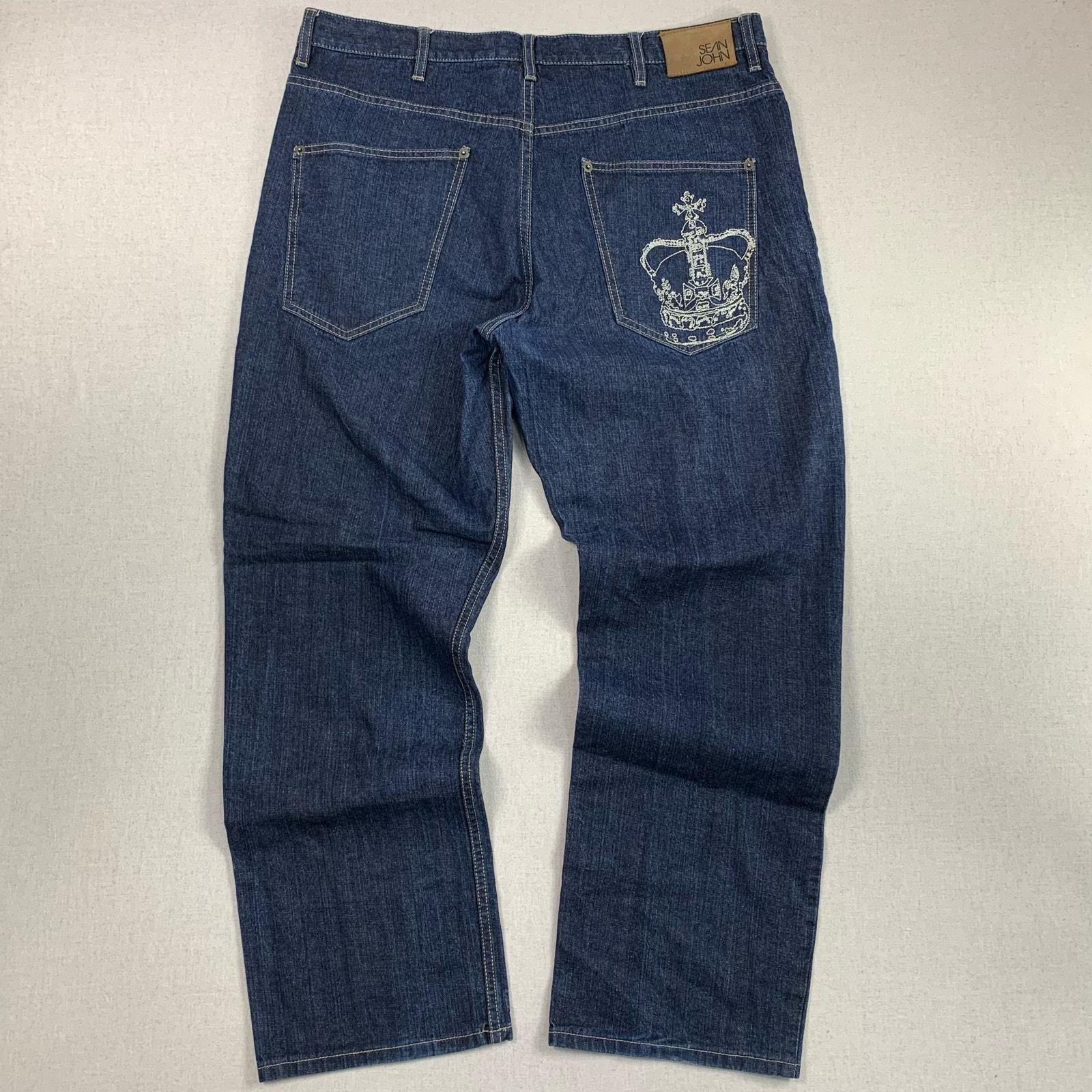 USA 古着 SEANJOHN デニムパンツ B系 ワイド baggy Y2K USA古着 SEAN JOHN BAGGY Y2K B系 ワイドデニムパンツ sean john