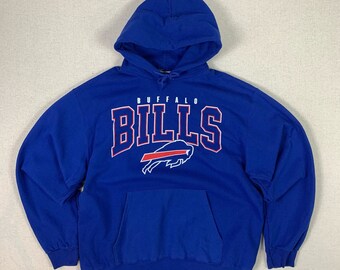 Vintage Buffalo Bills Kapuzenpullover in Blau - XL - 90er Jahre