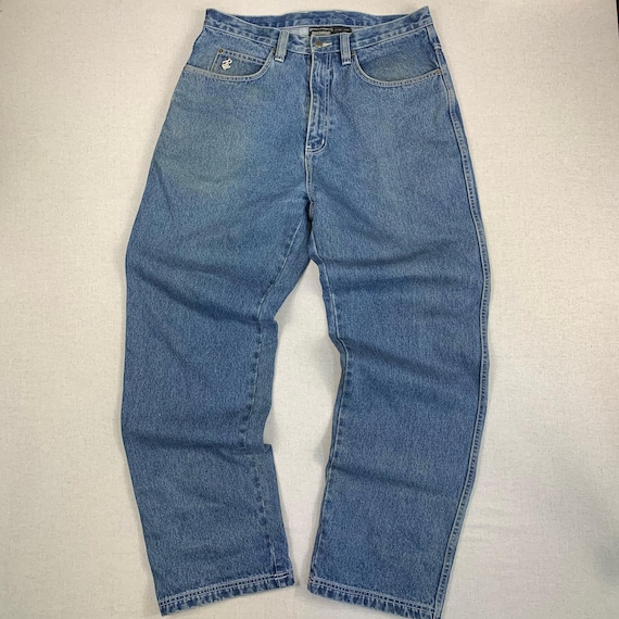 パンツ 90s Roca wear wide baggy denim pants Rocawear jeans, blue, vintage baggy pants, 90s hip hop
