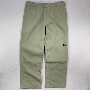 Pantalones de trabajo Dickies de corte holgado y doble rodilla en color crema tostado vintage - 38 - años 90