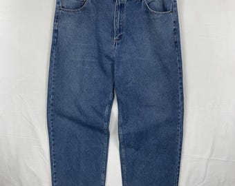 VTG Surf Guru Jeans 38 Jnco-Style Années 90 Baggy Large Bleu