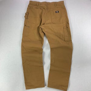 Pantalones de trabajo Dickies vintage de lona marrón para carpintero - 36 - Y2K