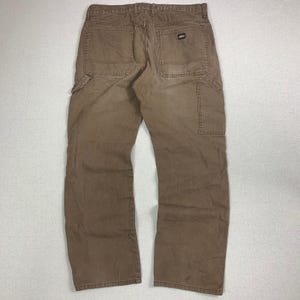Pantalones de trabajo de carpintero Dickies de lona marrón vintage - 34 - Y2K
