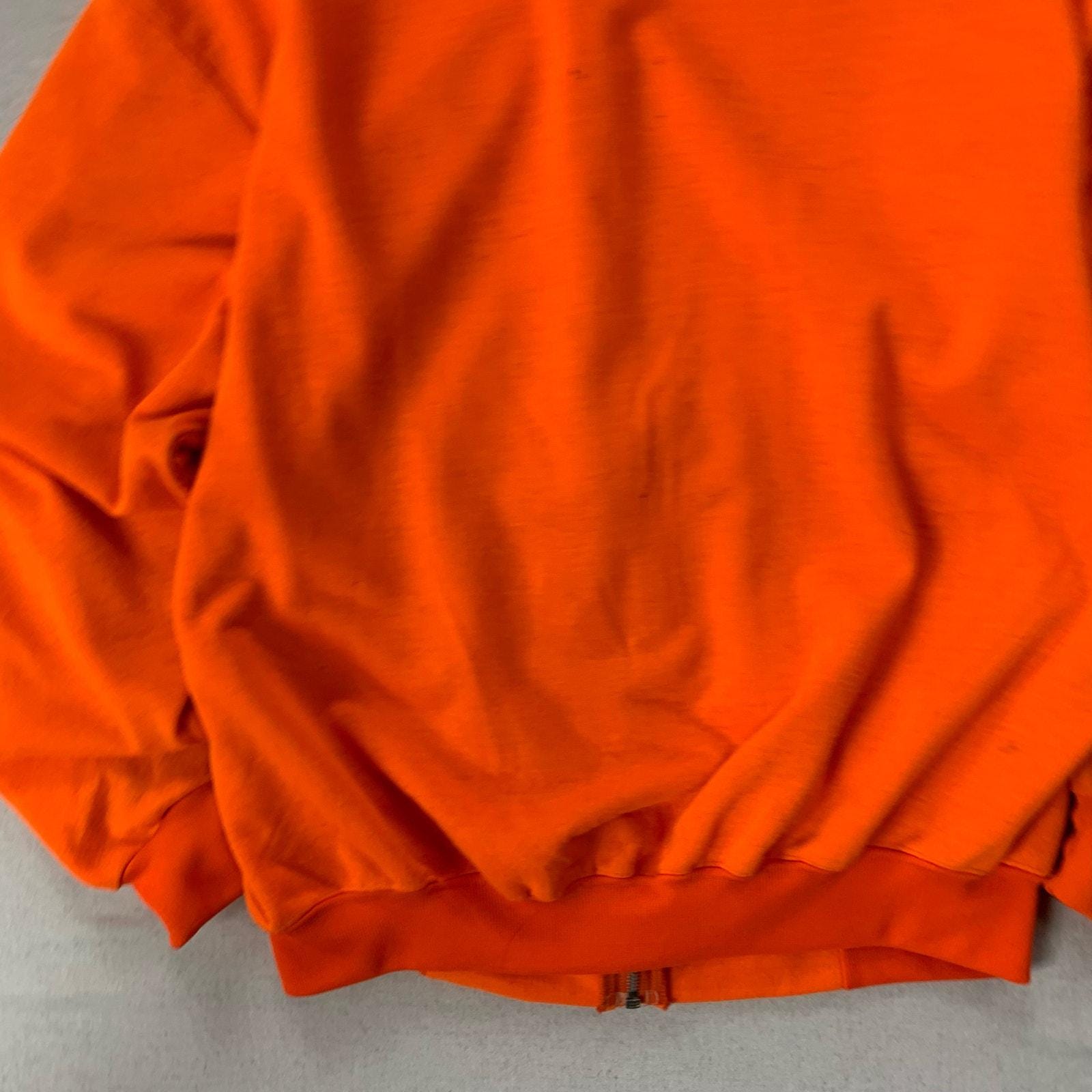 Vintage Orange Ace Sportswear INC Zip-up Themal Hoodie Boxy