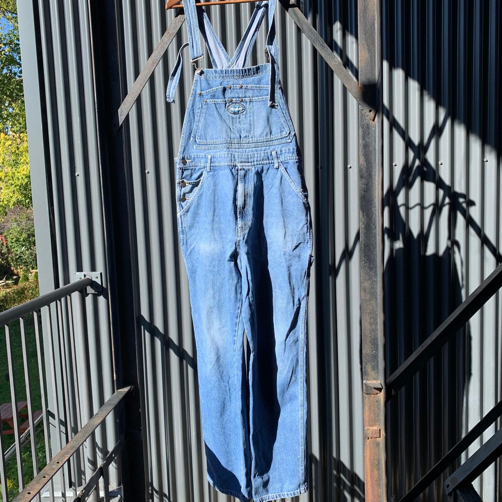 OLD BLUE BLUE denim coverall fade grunge Faded Blue Overalls - Etsy