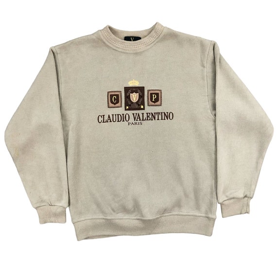 希少]90s 総柄 刺繍Claudio valentino ナイロンジャケット Vintage 90s 