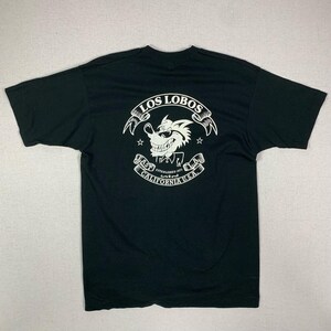 90s USA製 LOSLOBOS ロスロボス　バンドTシャツ　ブラック　黒 90s USA製 LOSLOBOS ロスロボスバンドTシャツブラック黒