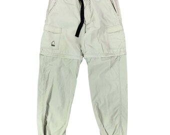 Vintage Sierra Designs Cream Convertible Hiking Pants Size L 36 90s