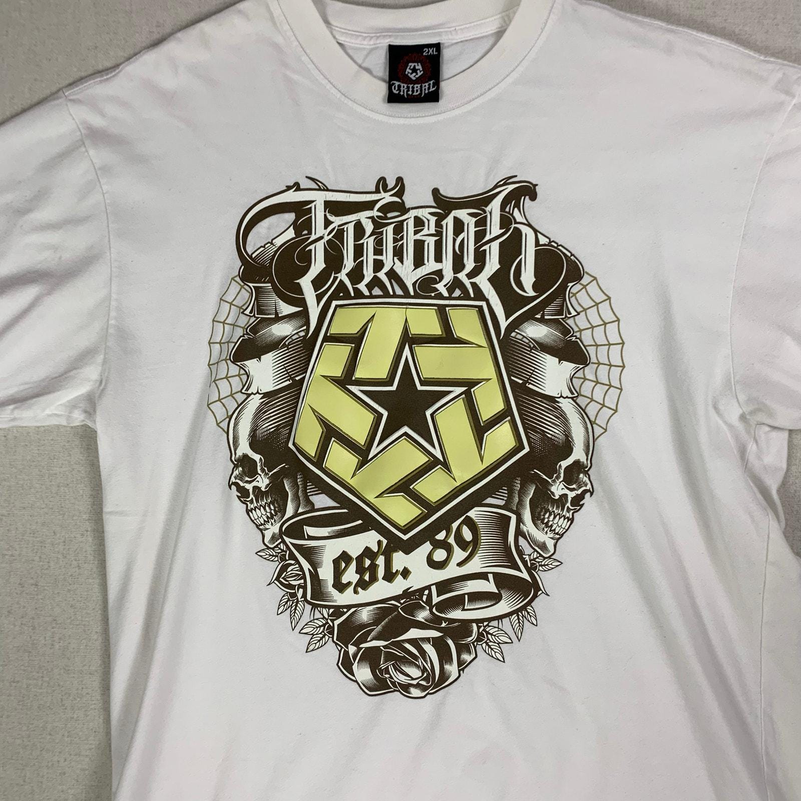 Vintage White Tribal Gear MMA T-shirt - 2XL - Y2K - Etsy