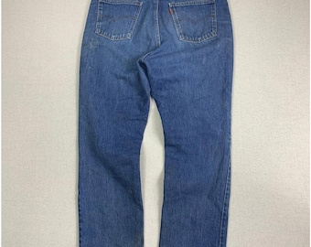 Vintage Blue Levi's 506 Orange Tab Straight Fit Jeans 36 90s