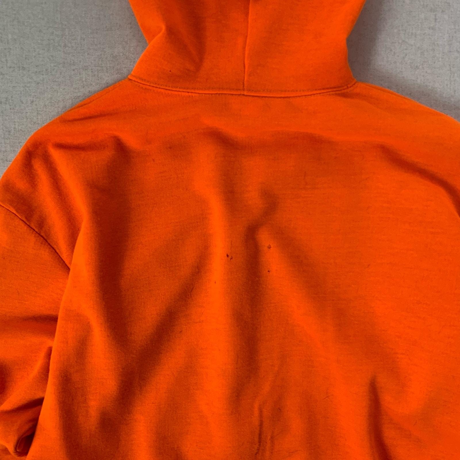 Vintage Orange Ace Sportswear INC Zip-up Themal Hoodie Boxy