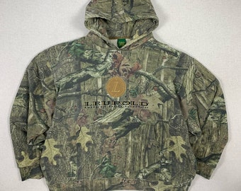 Vintage Real Tree Camouflage Cabela's Leupold Hoodie Sweater - 2XL - 90s