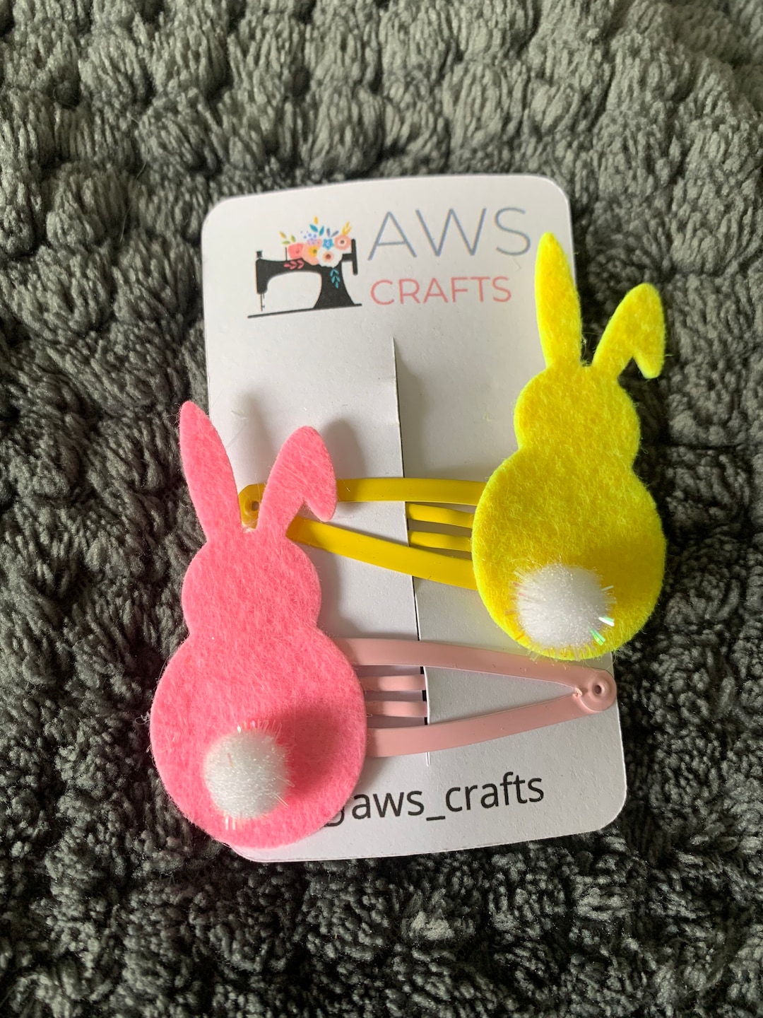 Bunny Hair Clips Etsy UK