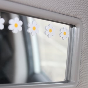 Floral Daisy Mirror Decal, Daisyr Mirror Sticker, Rear View Mirror Decal, Car Decal,  Flower Decal, Boho Daisy