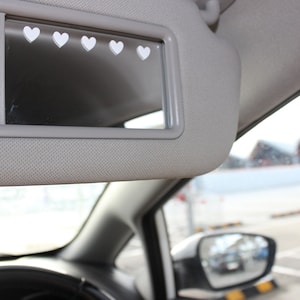 Heart car Mirror Decal, Car Mirror Sticker, Rear View Mirror Decal, car accessories for teens, car Decal
