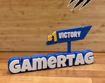 Personalised Gamer Tag Sign (larger Sign) Custom Gaming Name Plate – Gaming – FPS/ Battle Royale Inspired Gift – Victory & Pixel Style Signs