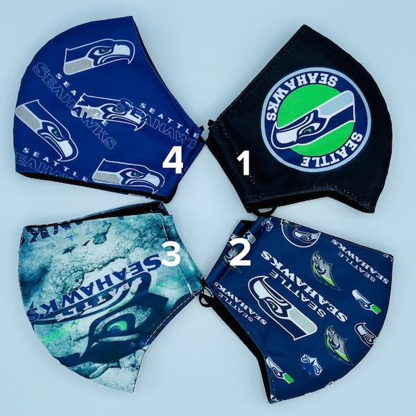 NFL high-quality Seattle Seahawks sports face mask, Seahawks face mask, fashion face mask, reusable washable face mask