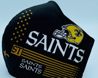 Hoogwaardig NFL-voetbalgezichtsmasker New Orleans Saints, sportgezichtsmasker, modegezichtsmasker, gezichtsmasker voor volwassenen