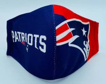 Mascarilla facial de fútbol americano de los New England Patriots de alta calidad de la NFL, mascarilla deportiva, mascarilla de moda, mascarilla para adultos