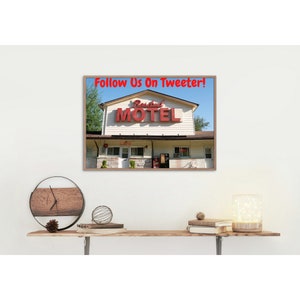 Schitt&#39;s Creek Rosebud Motel Download, Follow Us On Tweeter Digital Download, Schitt&#39;s Creek Wall Art, Shutterfly