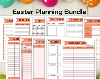 Paquete de planificación definitiva de Pascua: Organiza tu celebración con hojas imprimibles