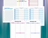 Meal Planner & Fitness Tracker: Weight Loss, Exercise, Water Tracker (Digital PDF Download)