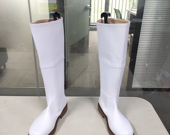 White Knee High GOTEDDY Leia Cosplay Boots for Women 