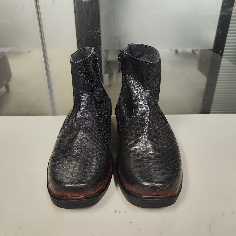 Good Omens Demon Crowley Shoes Cosplay Men Boots Etsy