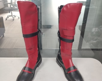 Deadpool Boots Cosplay Wade  Wilson Men Shoes